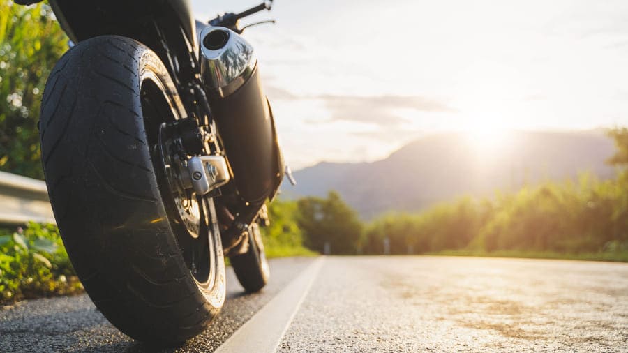 バイクの後輪